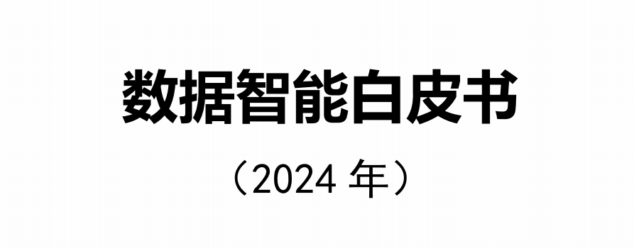 数据智能白皮书（2024年）